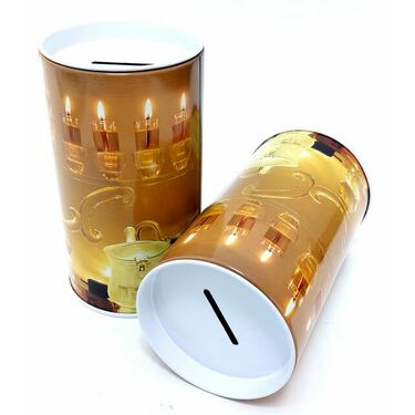 קופת חסכון פח ברכת נרות חנוכה 13X7 סמ | חנות מקוונת ALONIT