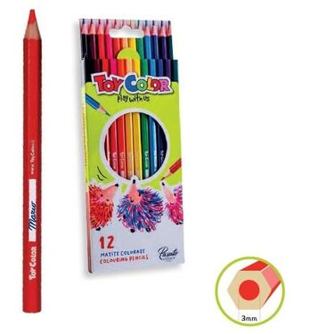 עיפרון צבעוני טוי קולור 12 יח | חנות מקוונת ALONIT