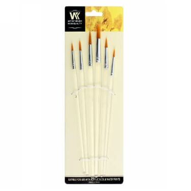 מכחולים שקוף עגול סט 6 יח | חנות מקוונת ALONIT