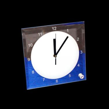שעון זכוכית שולחני מרובע לסובלימציה+מראה 20 סמ/4 | חנות מקוונת ALONIT